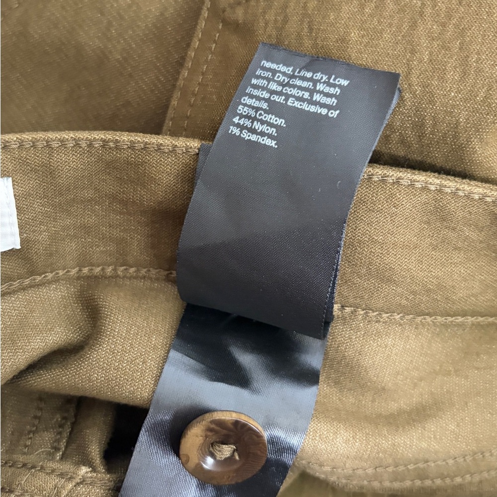 COS | Tapered Leg High Rise Chino Pants Trousers Textured Green Size 12 - Picture 9 of 9